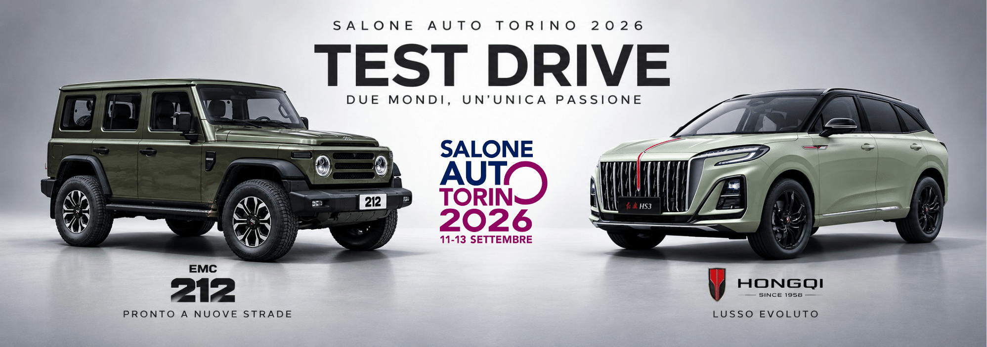 EMC Auto e Hongqi al Salone Auto Torino 2026